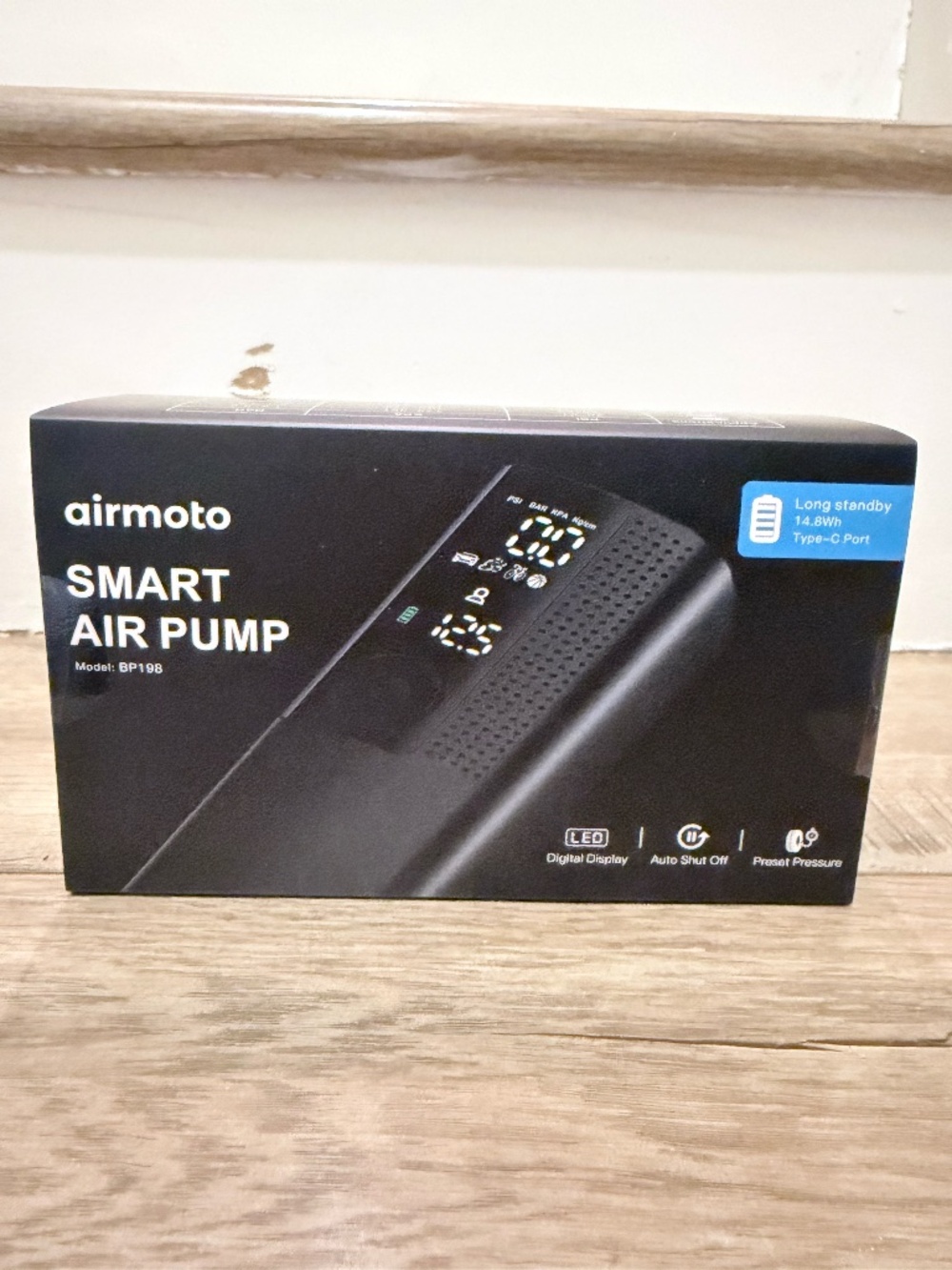 Airmoto Smart Air Pump Portable Tire Inflator 120 PSI Digital LED New